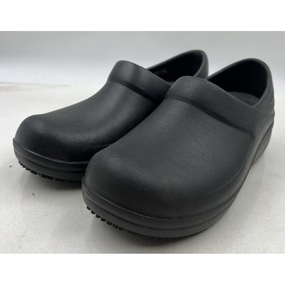 Crocs Shoes Womens Size 6M Neria Pro Clogs Black Nursing Slip Ons Comfort